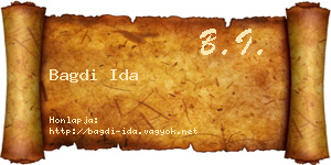 Bagdi Ida névjegykártya